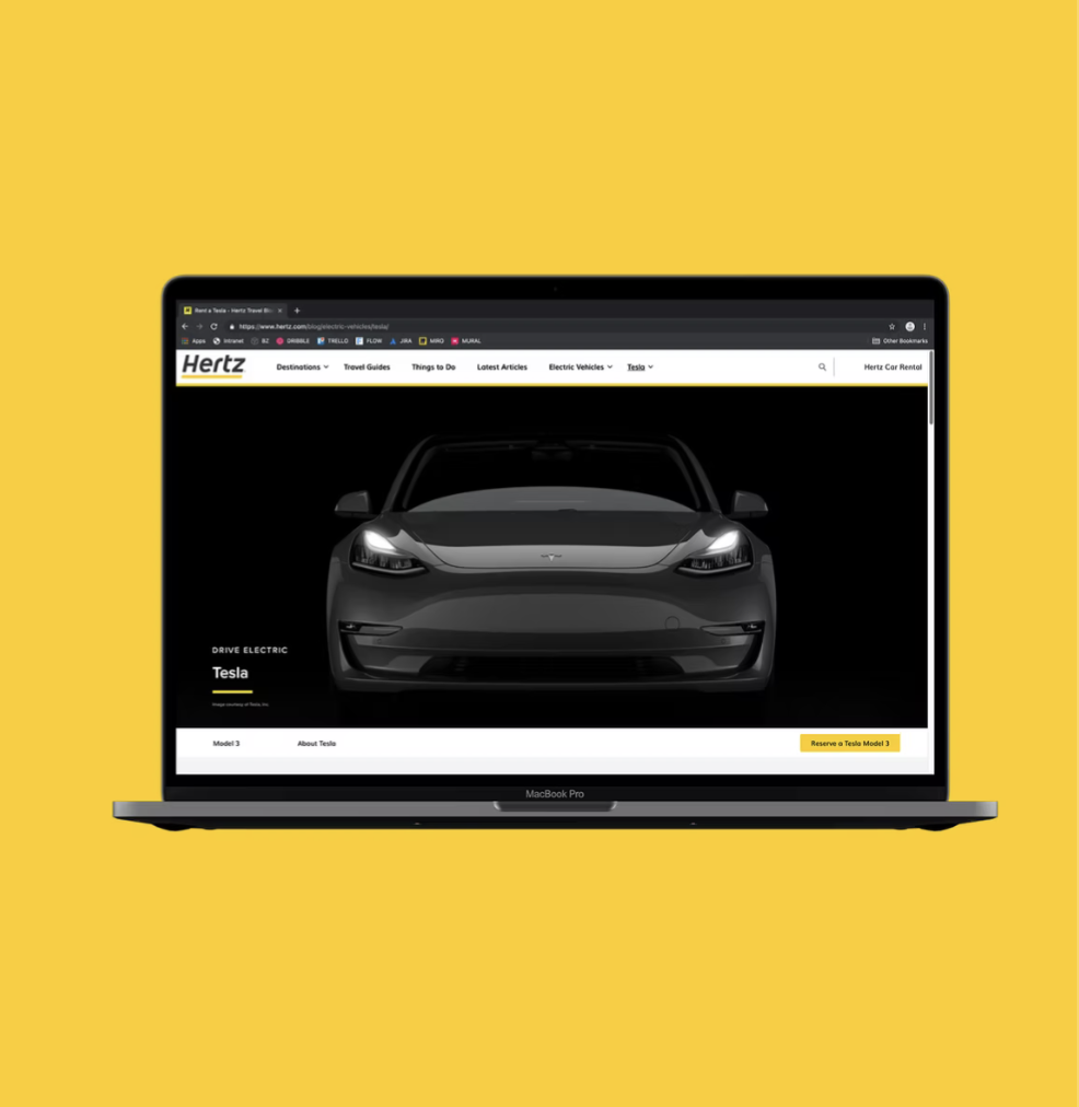 Hertz EV Hub — Tesla Model 3