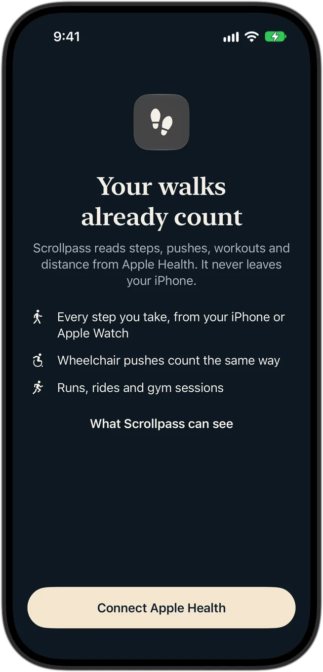 Health, in context screen