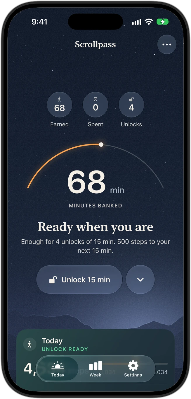 Today at 10 p.m.: 68 minutes banked