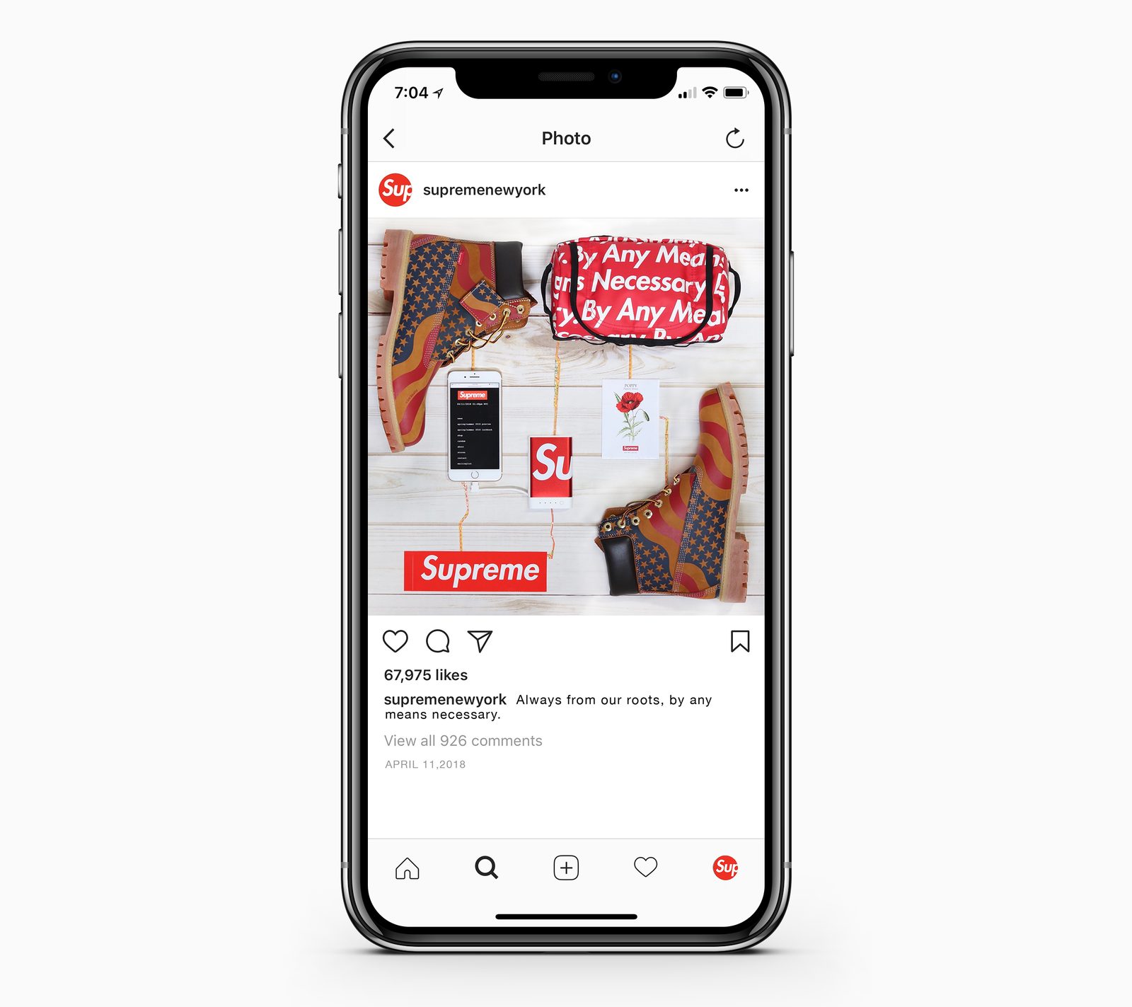By Any Means social post mockup on a phone