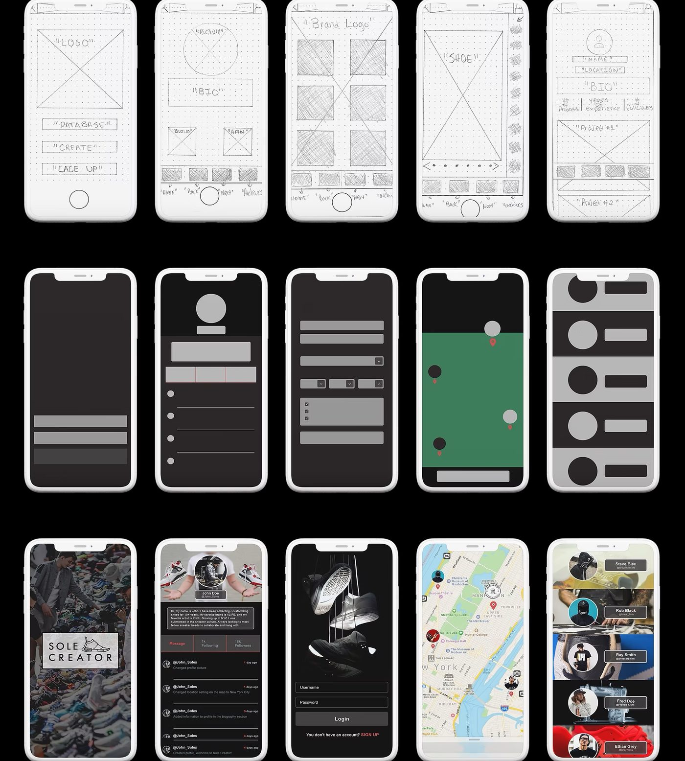 Sole Creator full wireframe set