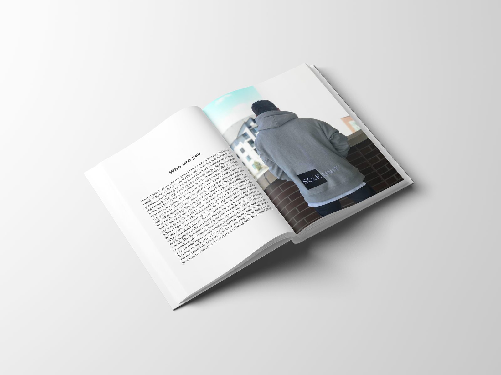 Sole Unit lookbook: brand guide spread with logo, submark, pattern, and colors