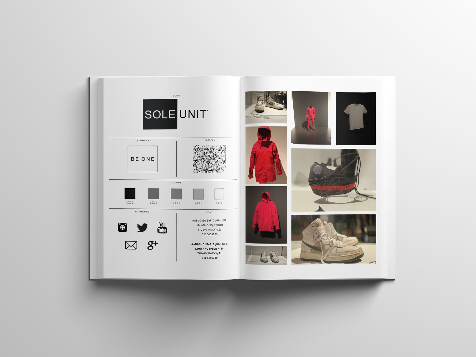 Sole Unit lookbook: garment photography spread