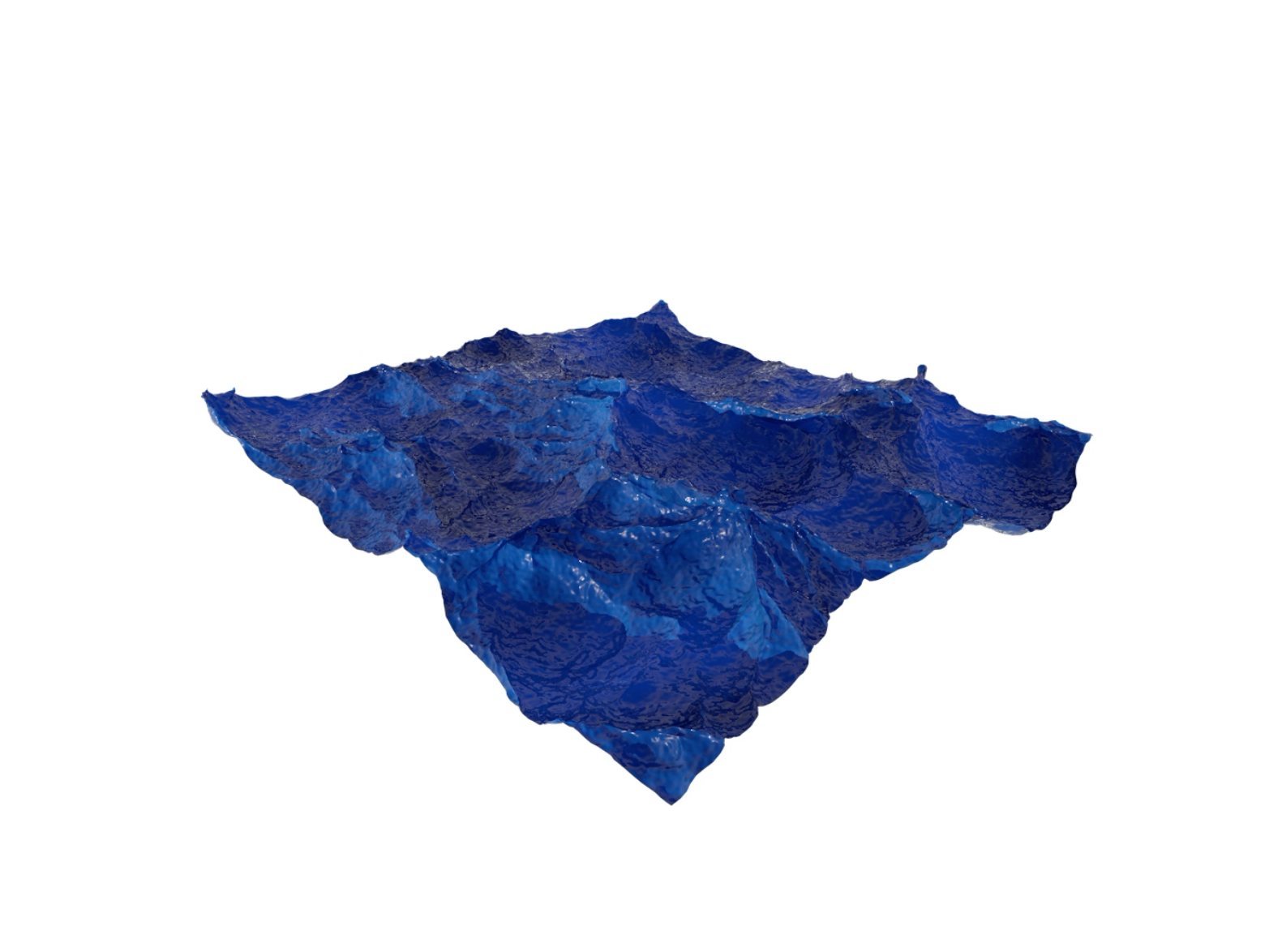 Sculpted blue ocean chunk