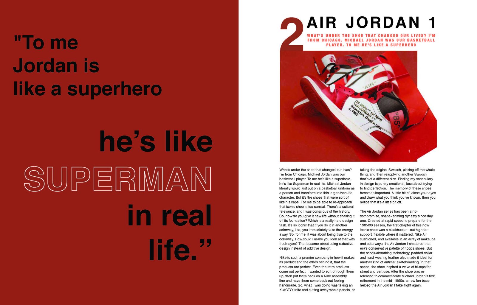 Air Jordan 1 editorial spread