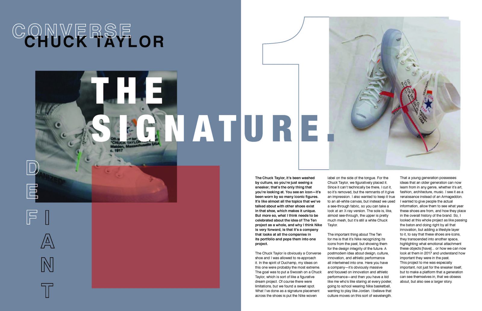 Chuck Taylor The Signature editorial spread
