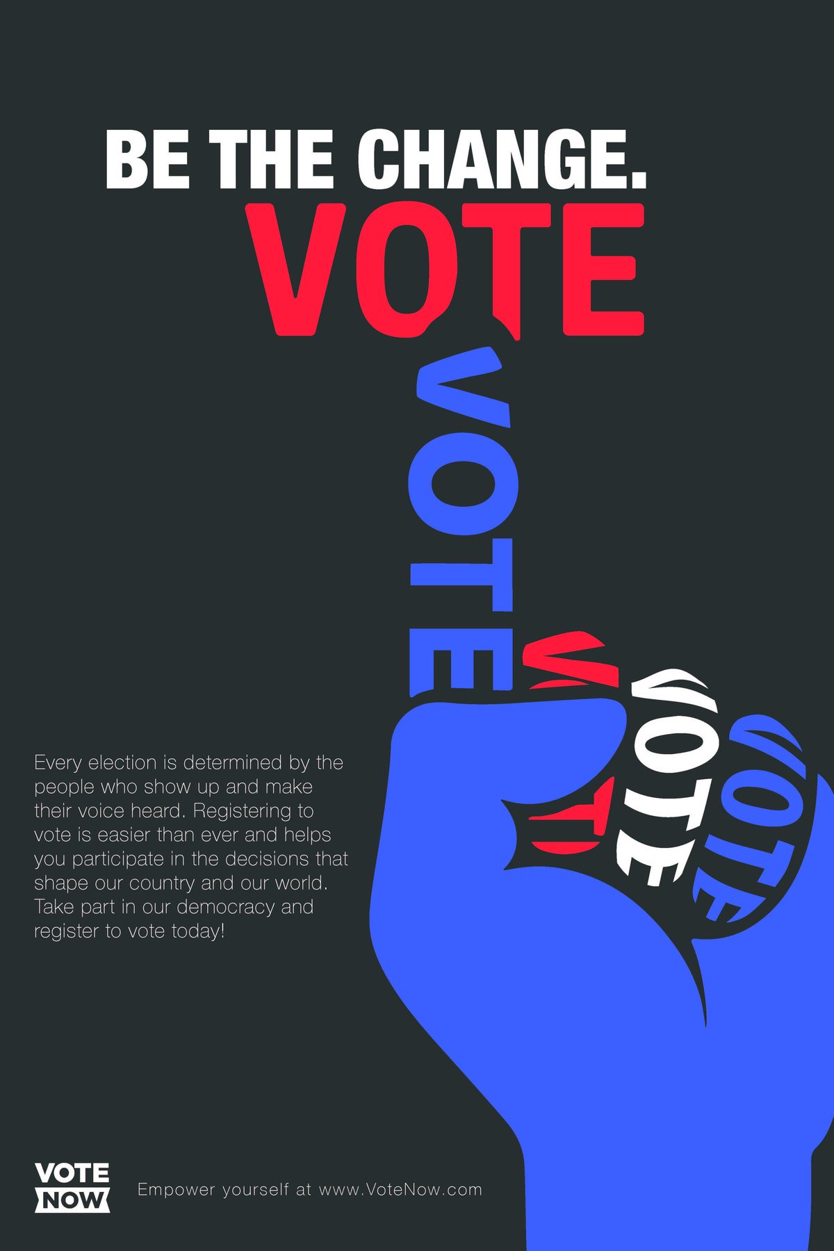 Be the Change VOTE poster artwork